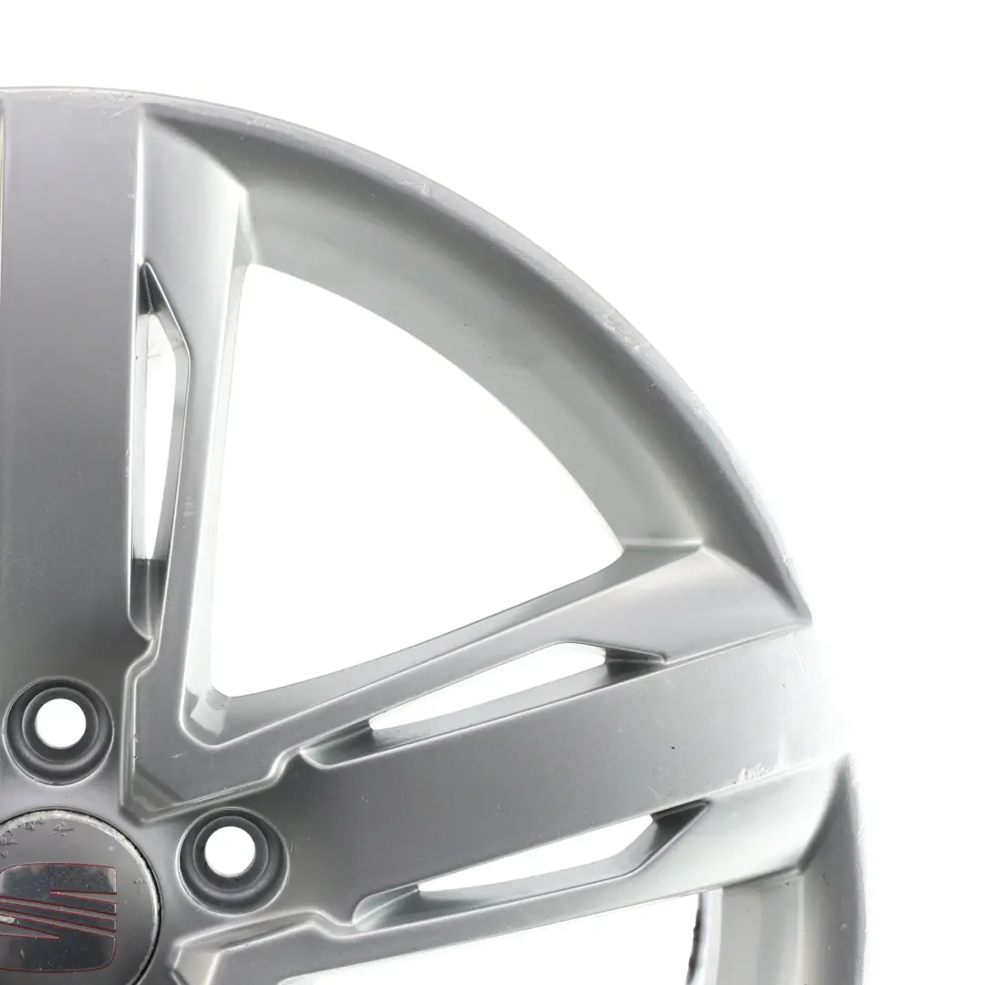 1P Silver Wheel Alloy Rim 18" 7.5J ET:51 Star Spoke to Seat Leon FR with Part number 1P0601025N Seat Leon FR 1P Silver Wheel Alloy Rim 18" 7.5J ET:51 Star Spoke - SKU 1P0601025N-3 - Part number 1P0601025N