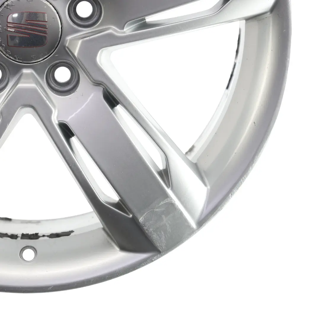 Seat Leon FR 1P Silver Wheel Alloy Rim 18" 7.5J ET:51 Star Spoke - SKU 1P0601025N-3 - Part number 1P0601025N