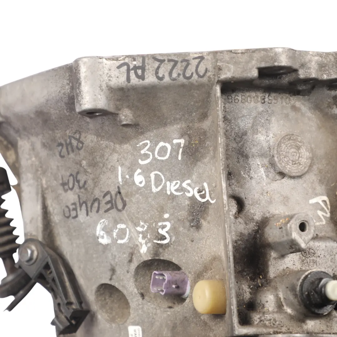 9H06 5 Speed Manual Gearbox 9HP DV6 DTED 9680886910 WARRANTY to Peugeot 308 1.6 HDi with Part number 2222LL Peugeot 308 1.6 HDi 9H06 5 Speed Manual Gearbox 9HP DV6 DTED 9680886910 WARRANTY - SKU 2222LL-1 - Part number 2222LL