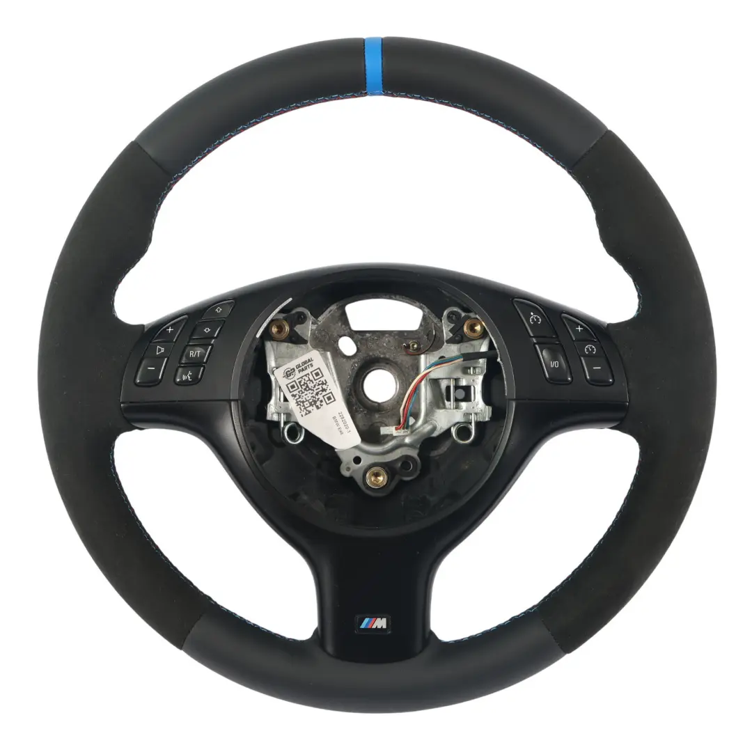 NEU Leder / Alcantara M Sport Lenkrad Multikunktion Tricolored für BMW E46 M3 E39 M5 mit Teilenummer 2282020 BMW E46 M3 E39 M5 NEU Leder / Alcantara M Sport Lenkrad Multikunktion Tricolored - SKU 2282020-1 - Teilenummer 2282020