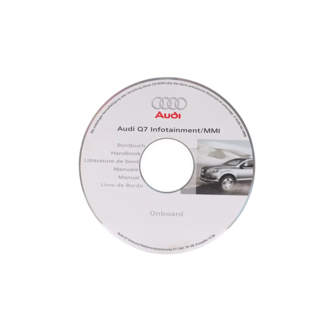Audi Q7 4L Owner's Handbook Manual Service Booklet Pouch Case Wallet Set - SKU 28256274220 - Part number 28256274220