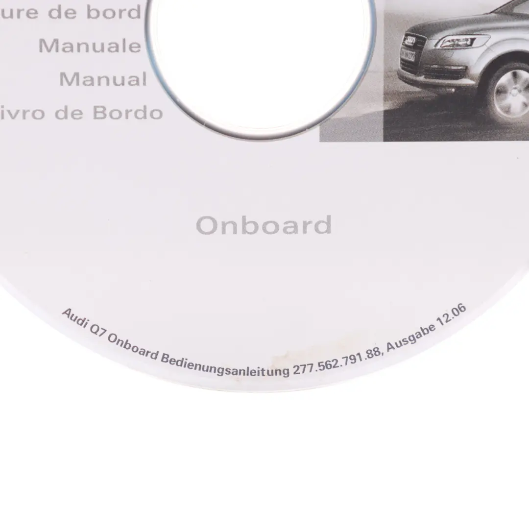 Audi Q7 4L Owner's Handbook Manual Service Booklet Pouch Case Wallet Set - SKU 28256274220 - Part number 28256274220