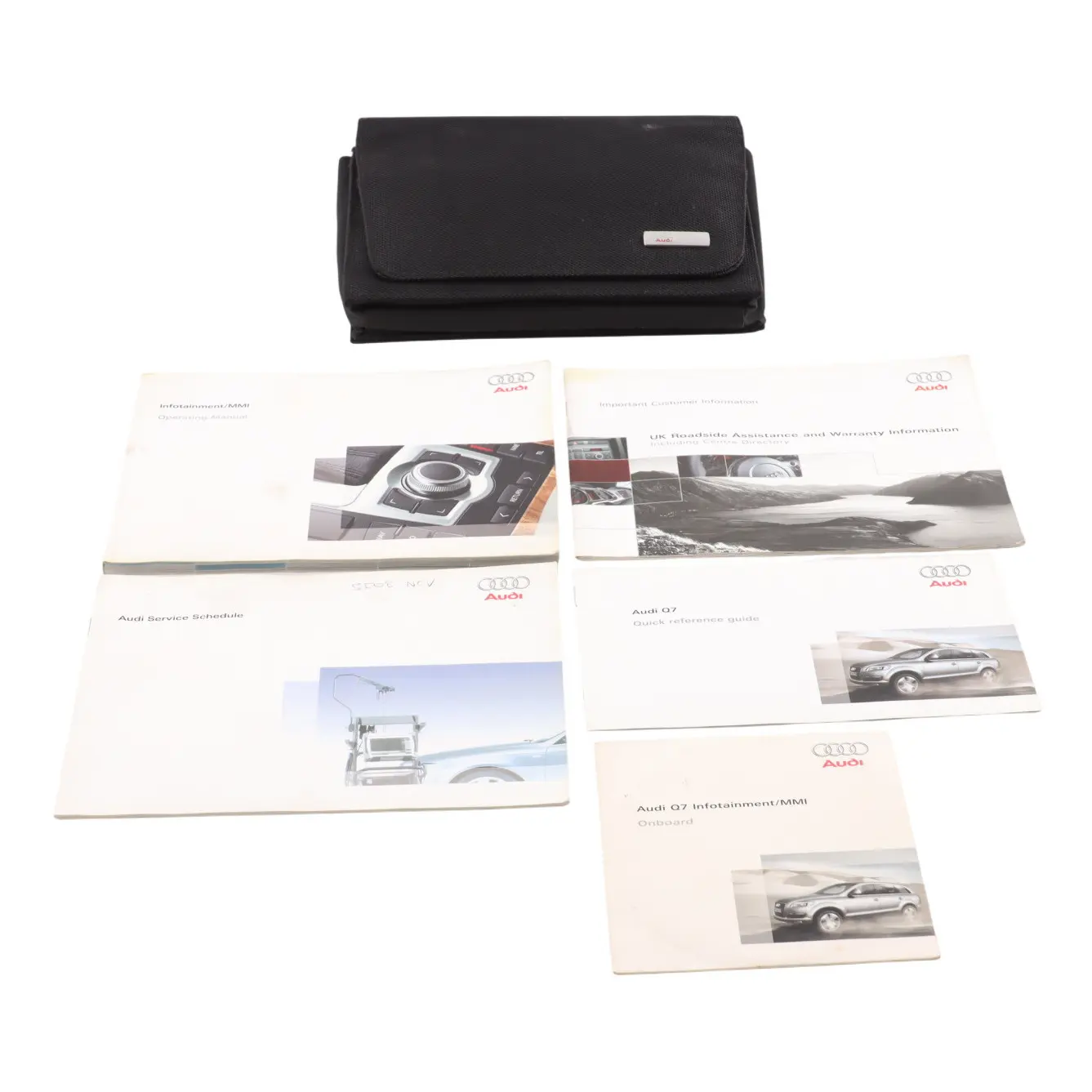 Audi Q7 4L Owner's Handbook Manual Service Booklet Pouch Case Wallet Set