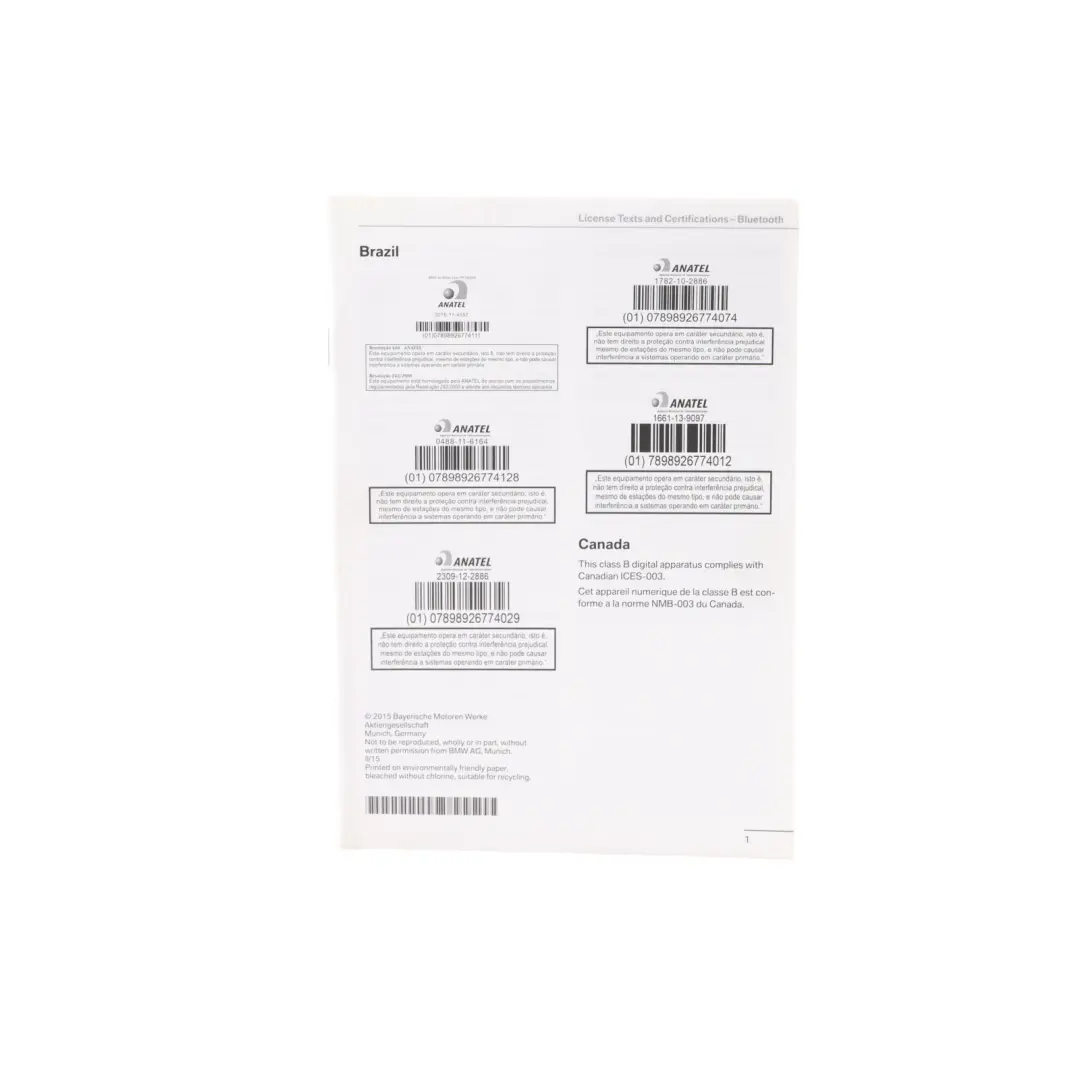 BMW F10 LCI Owner Handbook Book Instructions Manual Case Wallet Bookcase - SKU 2911155 - Part number 2911155