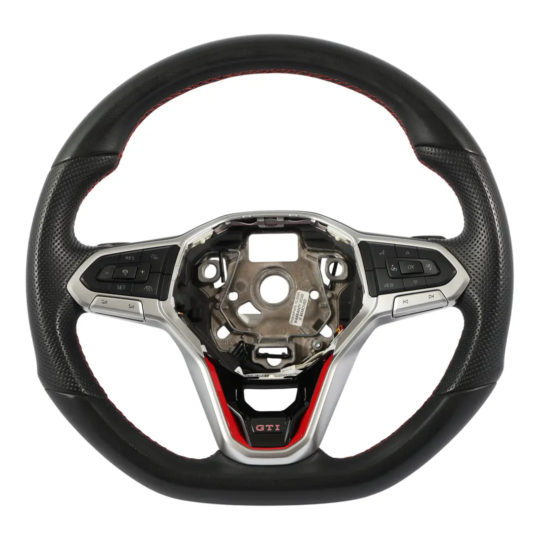 VW Volkswagen Polo Mk6 GTI Steering Wheel Black Leather Multifunction - SKU 2G0419089N - Part number 2G0419089N