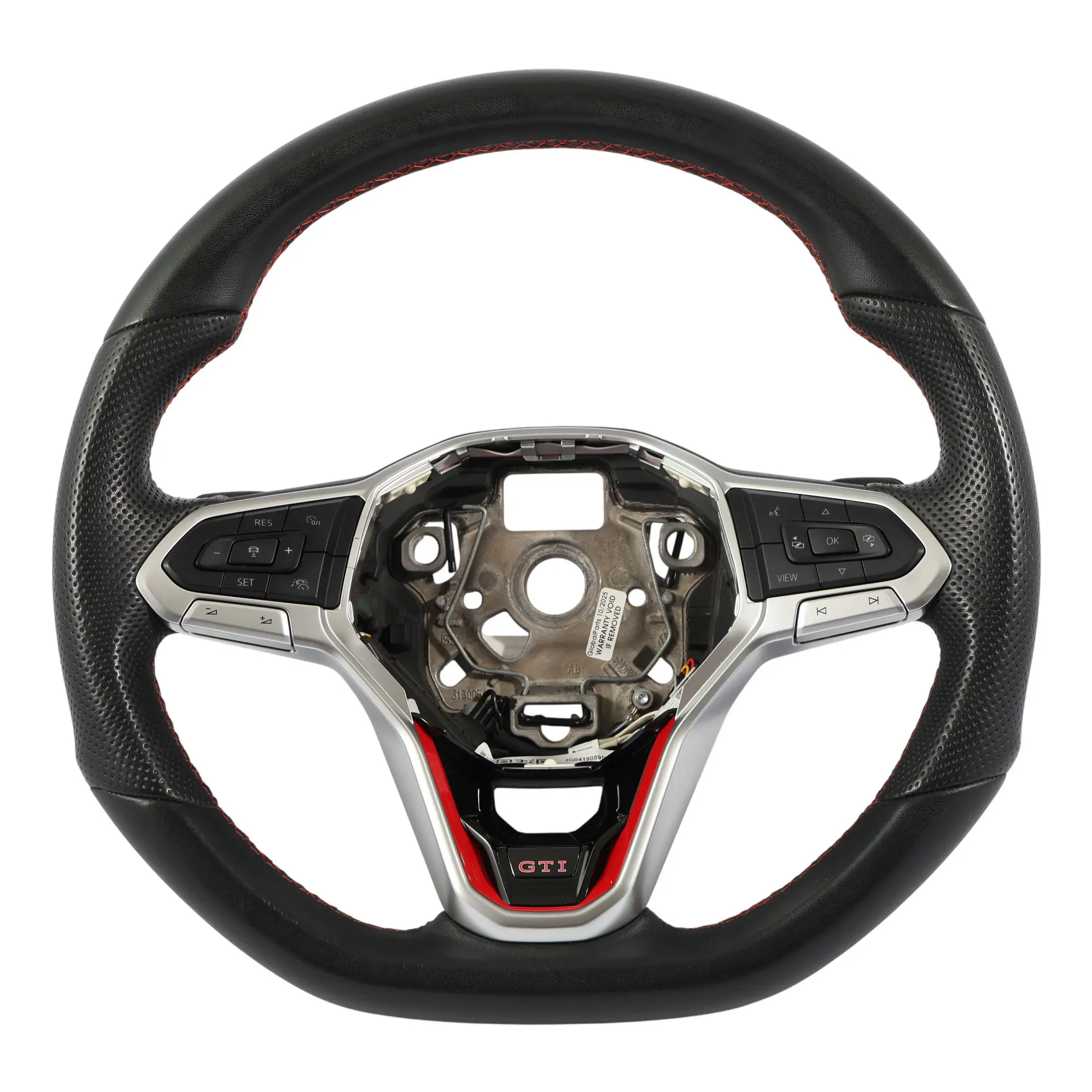 VW Volkswagen Polo Mk6 GTI Steering Wheel Black Leather Multifunction 2G0419089N