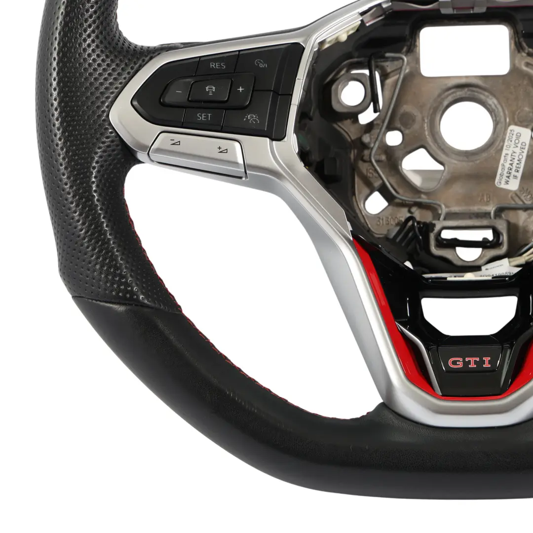 VW Volkswagen Polo Mk6 GTI Steering Wheel Black Leather Multifunction - SKU 2G0419089N - Part number 2G0419089N