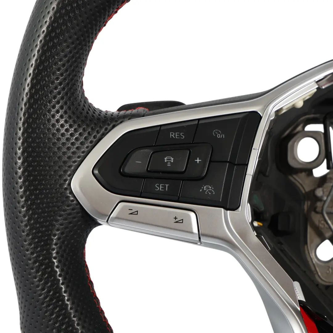 VW Volkswagen Polo Mk6 GTI Steering Wheel Black Leather Multifunction - SKU 2G0419089N - Part number 2G0419089N