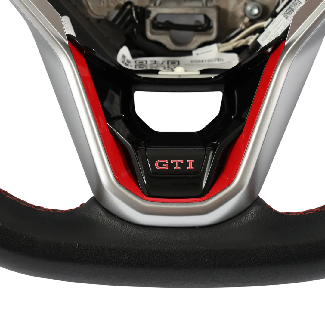 VW Volkswagen Polo Mk6 GTI Steering Wheel Black Leather Multifunction - SKU 2G0419089N - Part number 2G0419089N