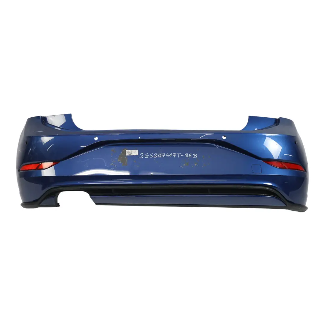 Mk6 GTI Rear Bumper Trim Panel Cover Reef Blue Metallic - B5K to Volkswagen VW Polo with Part number 2GS807417T Volkswagen VW Polo Mk6 GTI Rear Bumper Trim Panel Cover Reef Blue Metallic - B5K - SKU 2GS807417T-REB - Part number 2GS807417T