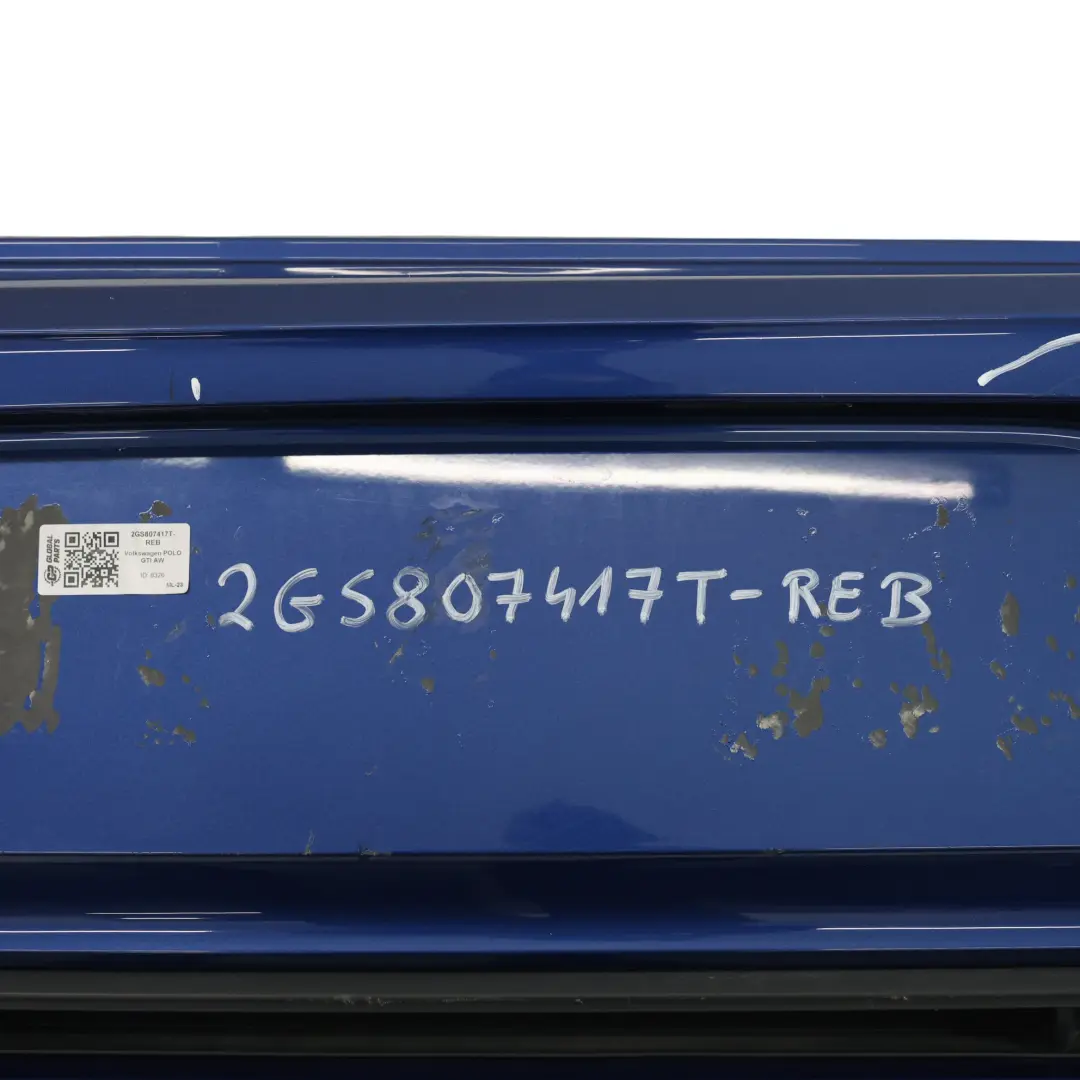 Mk6 GTI Rear Bumper Trim Panel Cover Reef Blue Metallic - B5K to Volkswagen VW Polo with Part number 2GS807417T Volkswagen VW Polo Mk6 GTI Rear Bumper Trim Panel Cover Reef Blue Metallic - B5K - SKU 2GS807417T-REB - Part number 2GS807417T