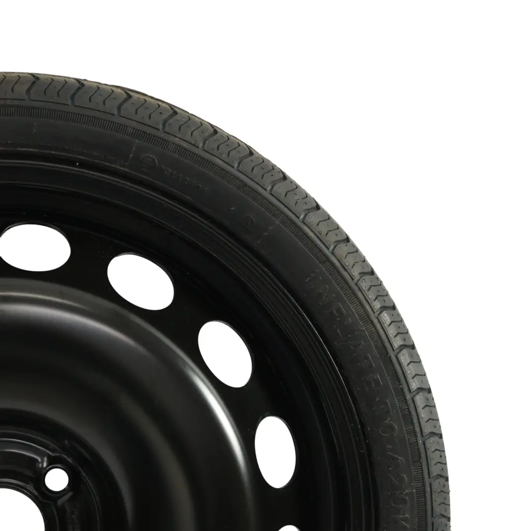 Mk6 Spare Space Saver Wheel Steel R18 3.5J ET:38 125/60 to VW Polo with Part number 2Q0601027AR VW Polo Mk6 Spare Space Saver Wheel Steel R18 3.5J ET:38 125/60 - SKU 2Q0601027AR - Part number 2Q0601027AR