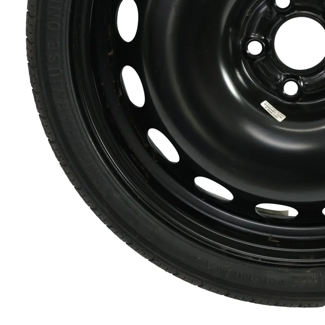 Mk6 Ersatzrad Space Saver Stahl R18 3.5J ET:38 125/60 für VW Polo mit Teilenummer 2Q0601027AR VW Polo Mk6 Ersatzrad Space Saver Stahl R18 3.5J ET:38 125/60 - SKU 2Q0601027AR - Teilenummer 2Q0601027AR