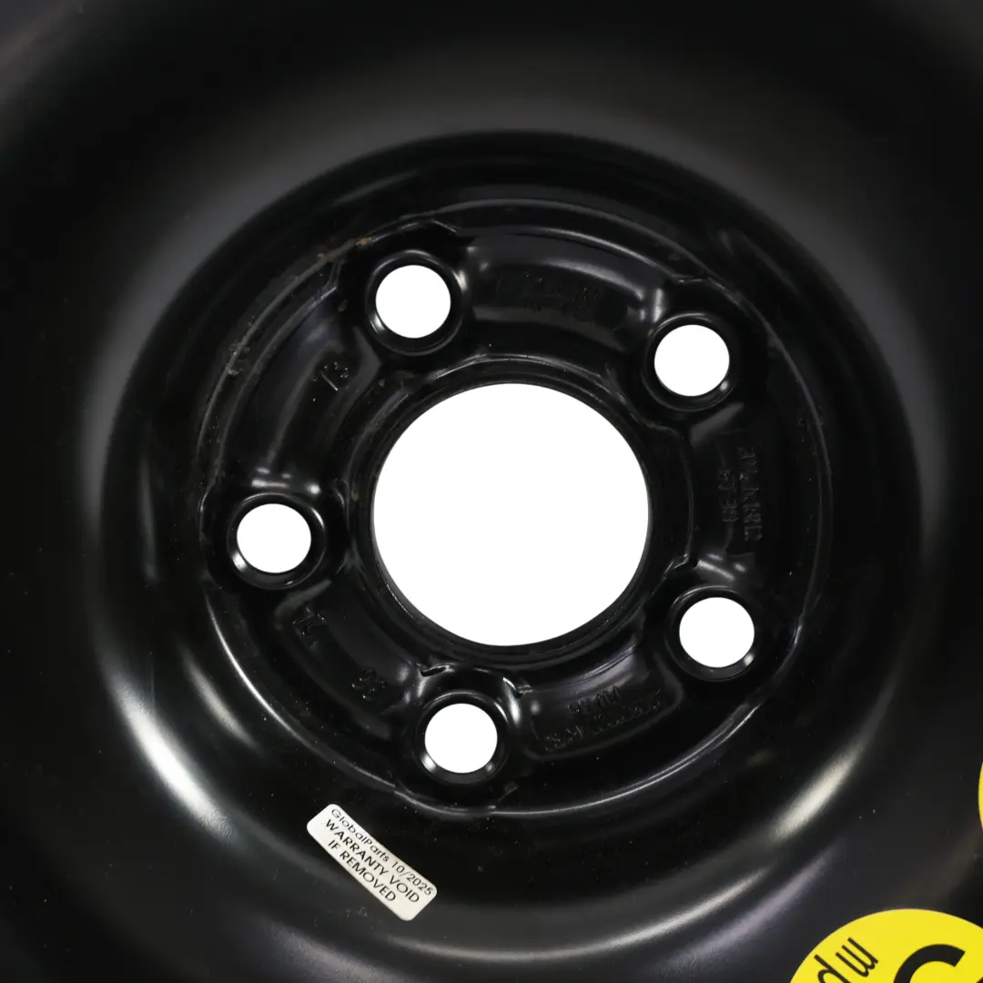 Mk6 Ersatzrad Space Saver Stahl R18 3.5J ET:38 125/60 für VW Polo mit Teilenummer 2Q0601027AR VW Polo Mk6 Ersatzrad Space Saver Stahl R18 3.5J ET:38 125/60 - SKU 2Q0601027AR - Teilenummer 2Q0601027AR