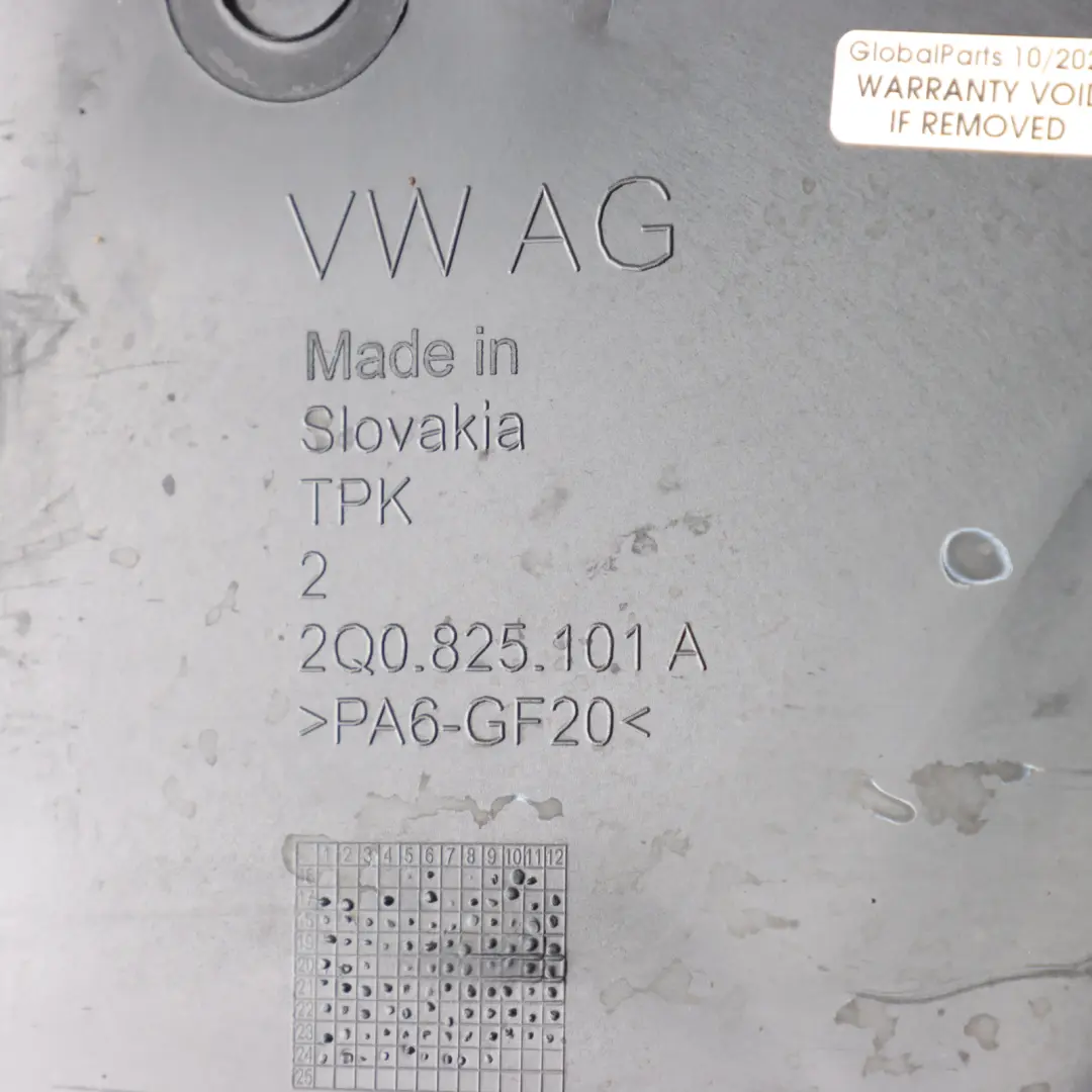 6J VW Polo 6R Undertray Covering Panel Rear Left N/S to Seat Ibiza with Part number 2Q0825101A Seat Ibiza 6J VW Polo 6R Undertray Covering Panel Rear Left N/S - SKU 2Q0825101A - Part number 2Q0825101A