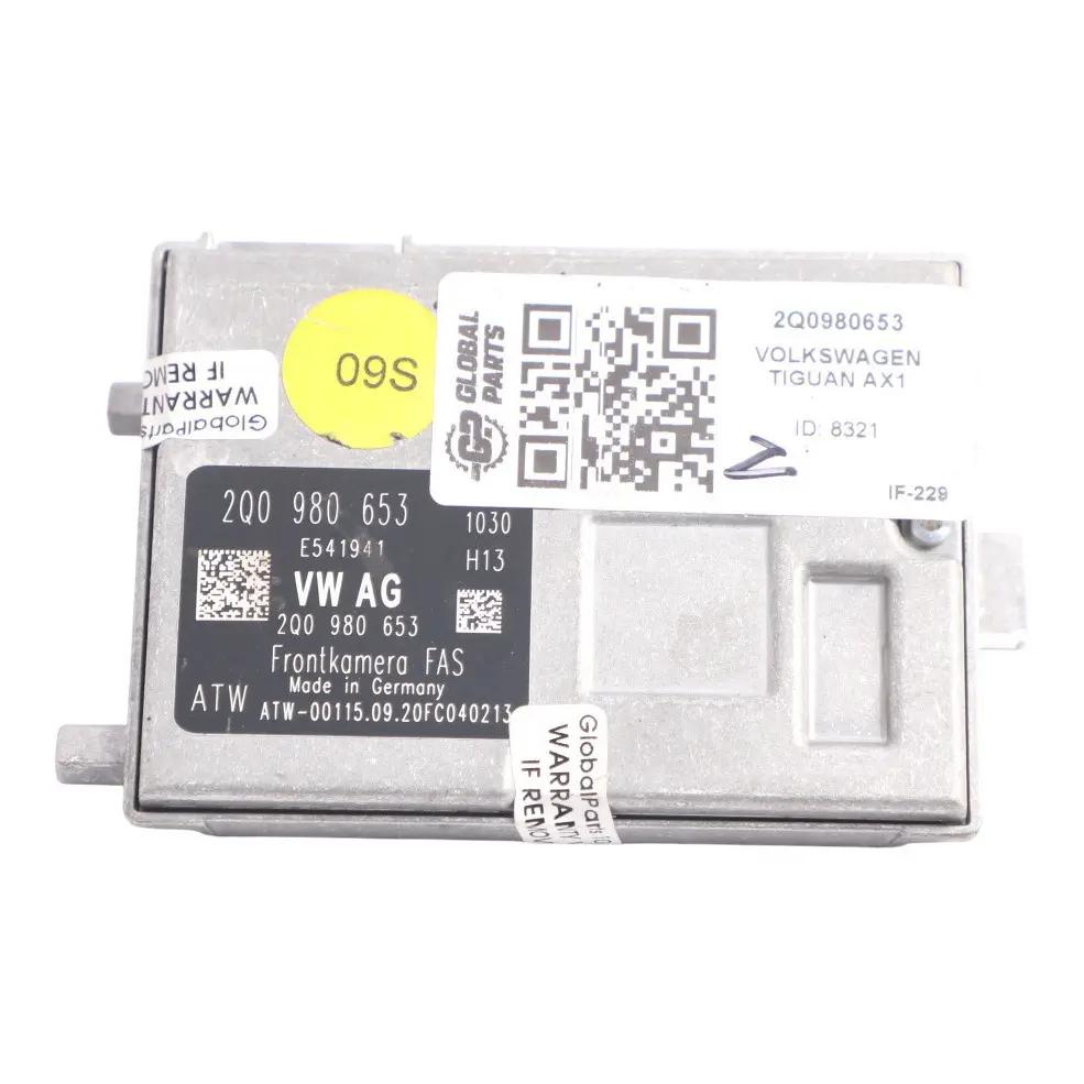 Volkswagen Tiguan Mk2 Front Camera Module Lane Assist Windscreen Unit - SKU 2Q0980653 - Part number 2Q0980653