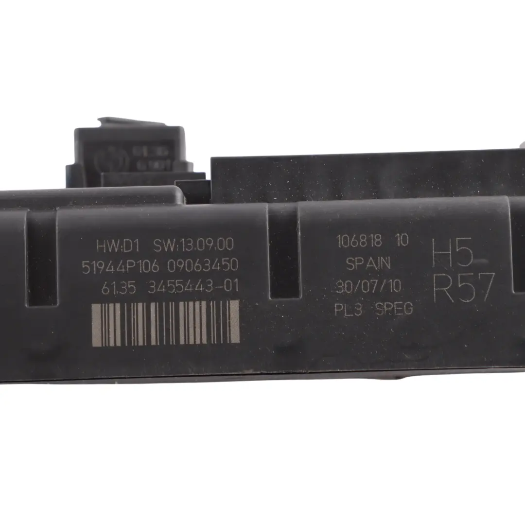 Fuse Distribution Box Relay Board SPEG to Mini R57 Convertible with Part number 3455443 Mini R57 Convertible Fuse Distribution Box Relay Board SPEG - SKU 3455443 - Part number 3455443