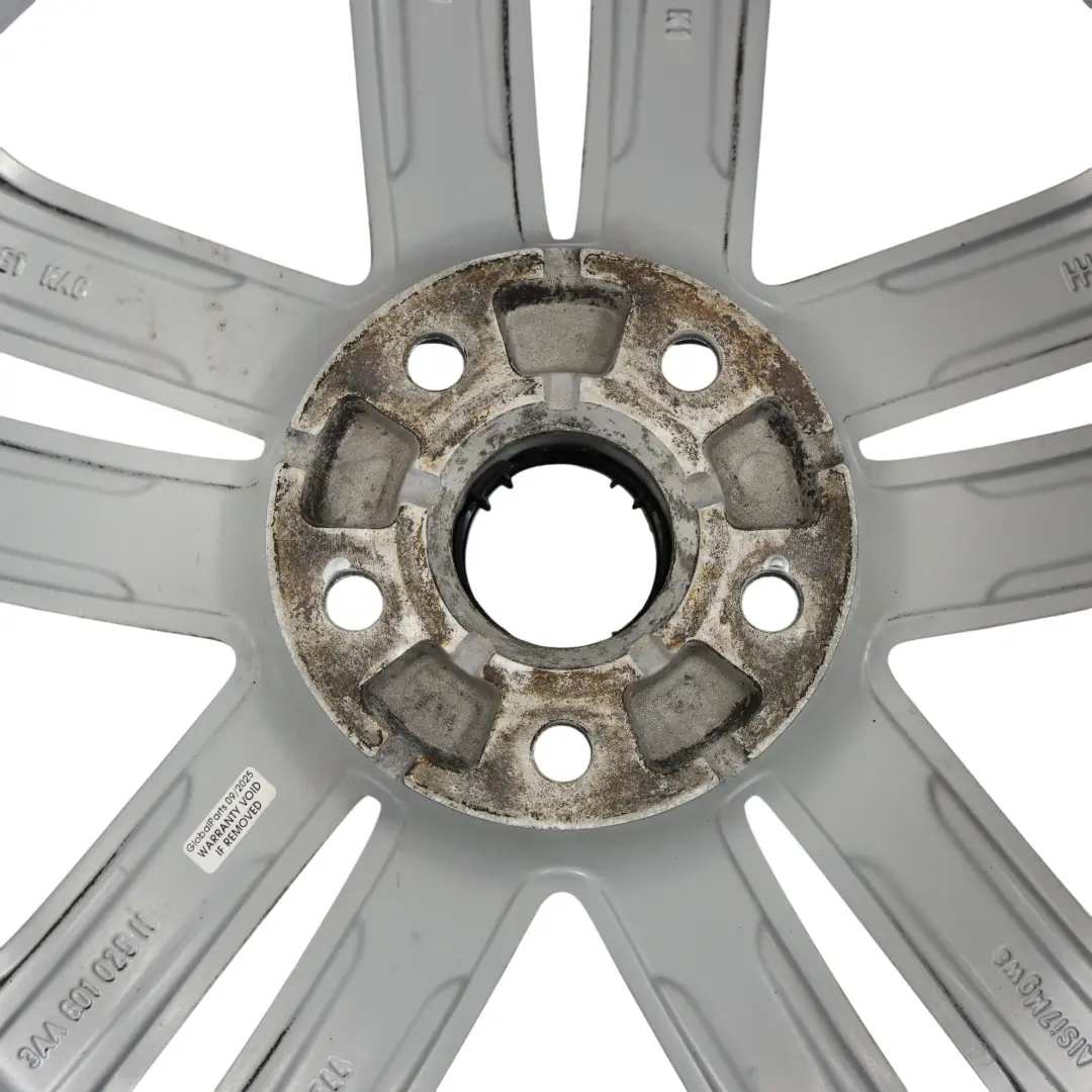 VW Volkswagen Passat B7 Silver Wheel Alloy Rim 18" 8J ET44 - SKU 3AA601025H-1 - Part number 3AA601025H