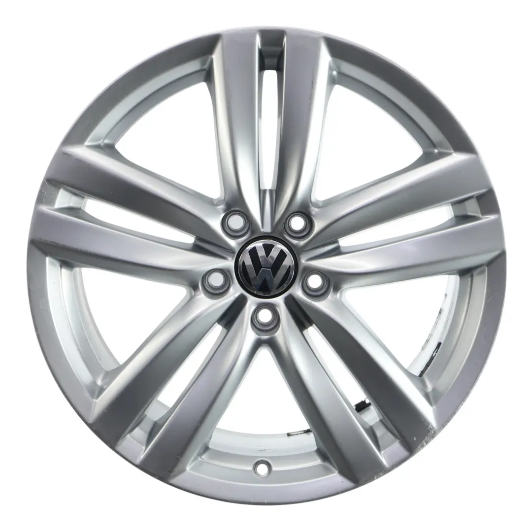 VW Volkswagen Passat B7 Silberne Leichtmetallfelge 18" 8J ET44 - SKU 3AA601025H-2 - Teilenummer 3AA601025H