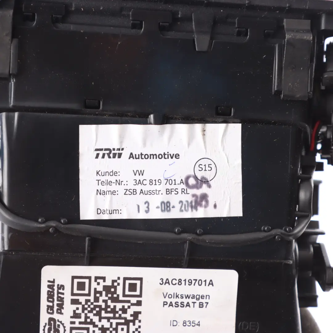 VW Volkswagen Passat B7 Front Dasboard Air Grill Vent Outlet Left N/S - SKU 3AC819701A - Part number 3AC819701A