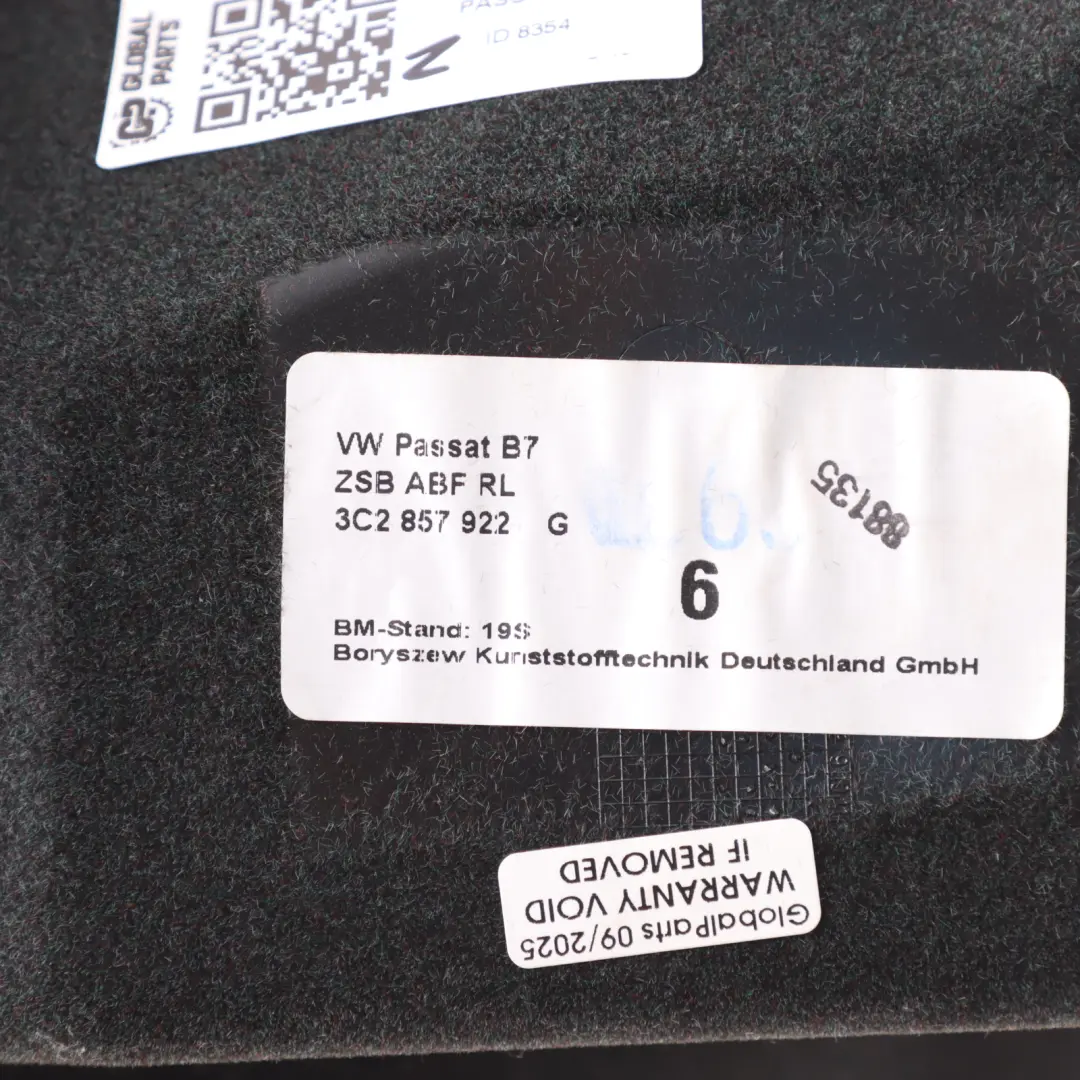 Volkswagen Passat B7 CC Storage Compartment Tray Front Driver's Side - SKU RHD-3C2857922G - Part number 3C2857922G