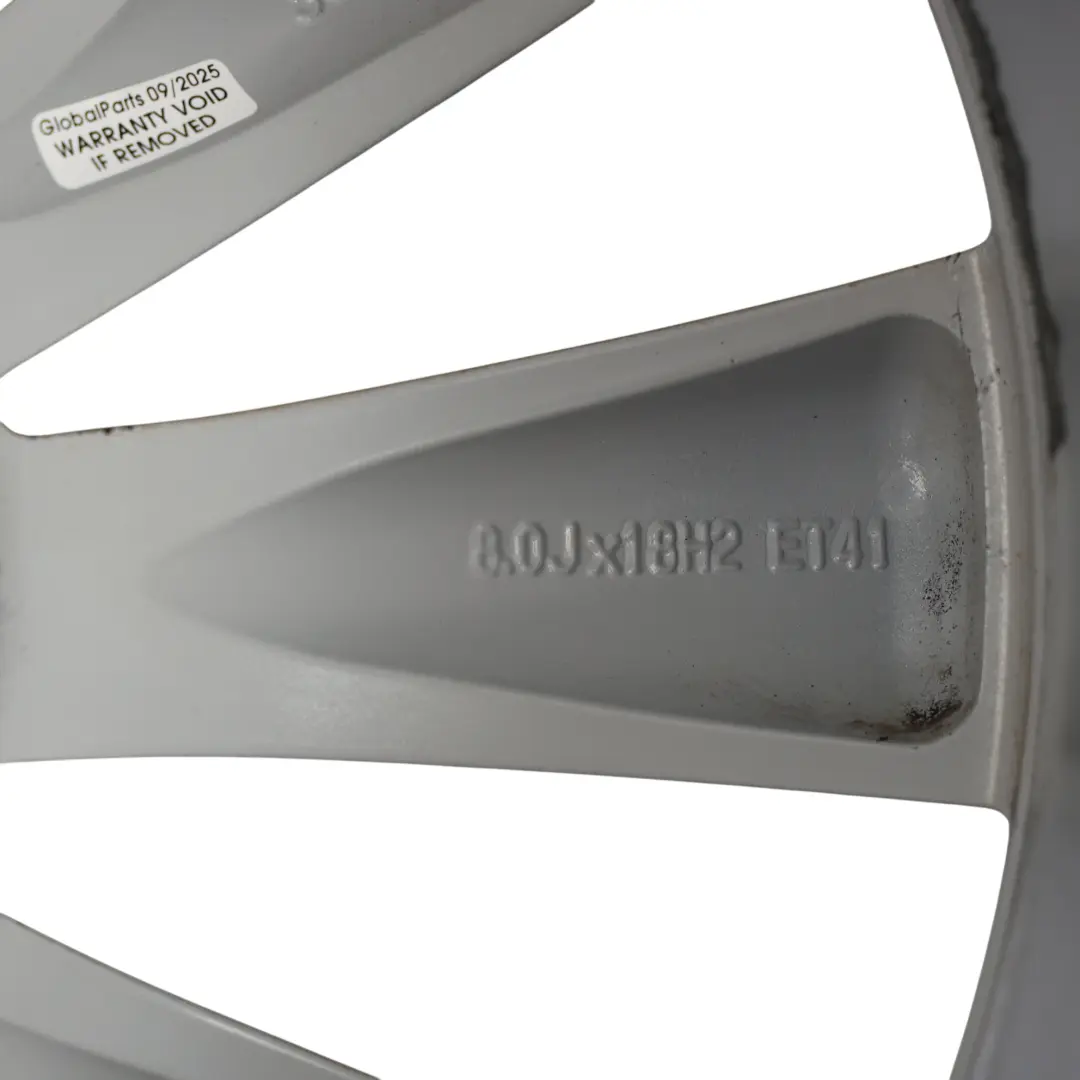 Volkswagen Scirocco Mk3 Silver Wheel Alloy Rim 18" 8J ET:41 - SKU 3C8601025D-6 - Part number 3C8601025D