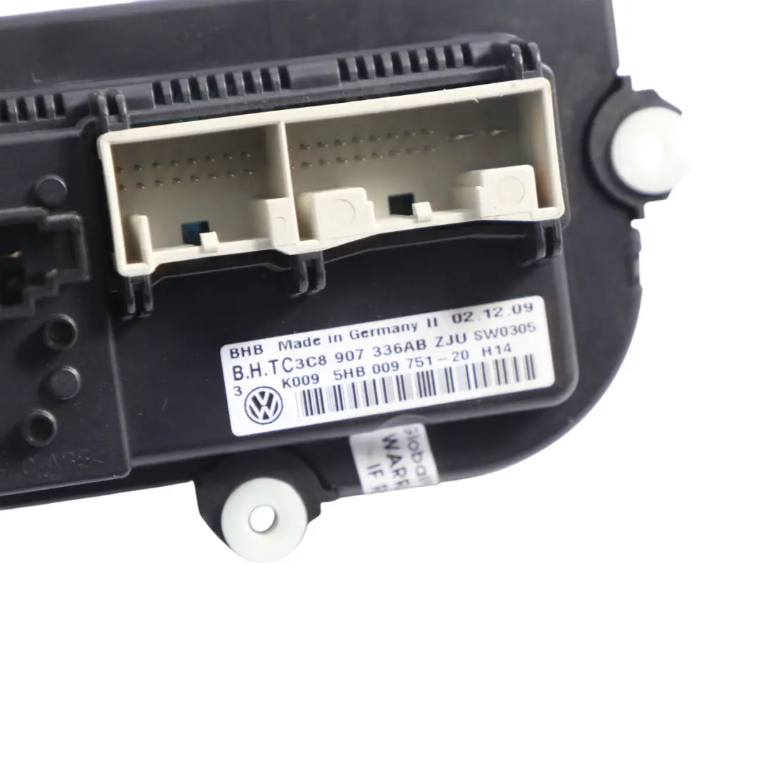 Mk6 Scirocco Mk3 Air Conditioning Panel Climate Control to VW Golf with Part number 3C8907336AB VW Golf Mk6 Scirocco Mk3 Air Conditioning Panel Climate Control - SKU 3C8907336AB - Part number 3C8907336AB