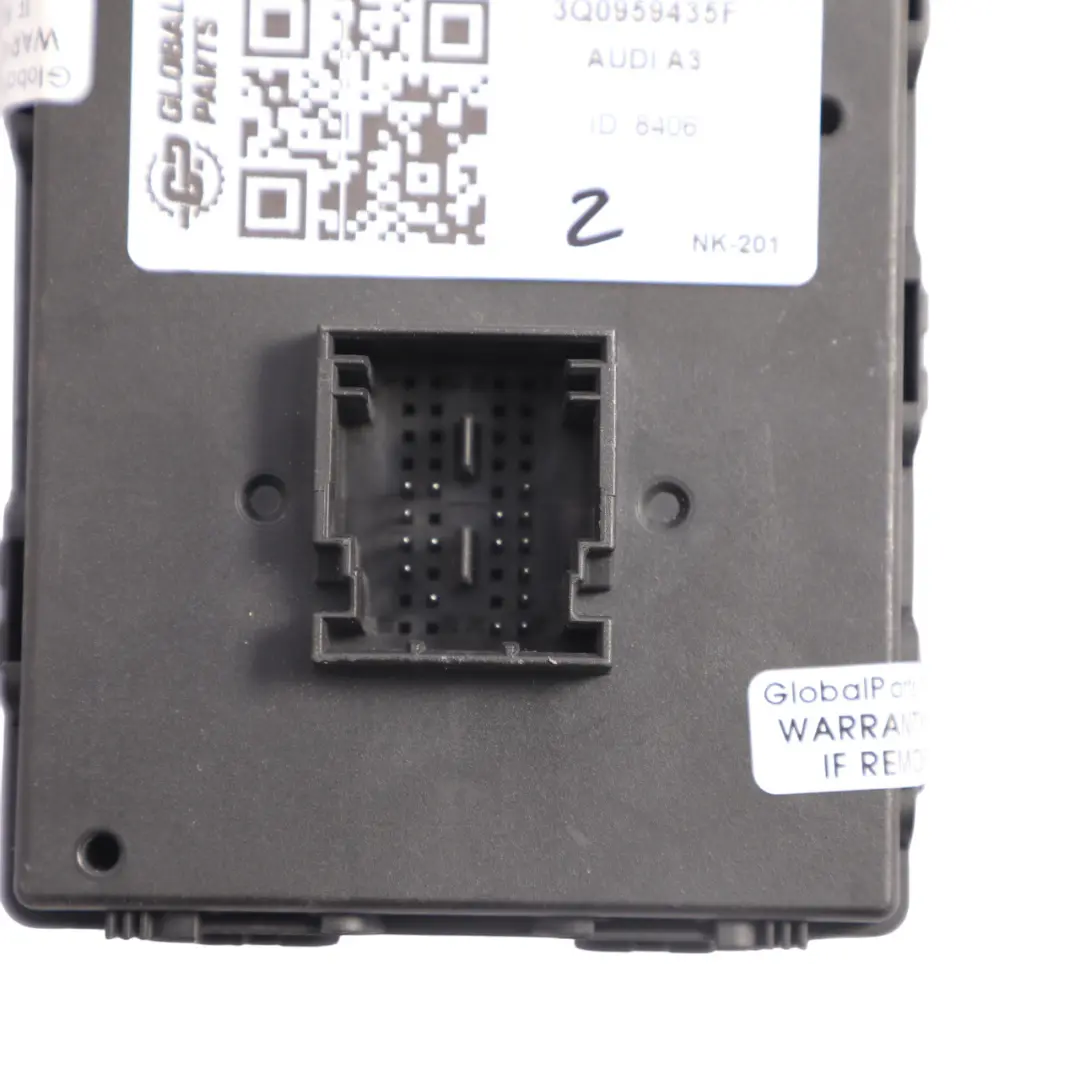 Audi A3 S3 RS3 8V Entry Keyless Kessy Control Module Unit ECU - SKU 3Q0959435F - Part number 3Q0959435F