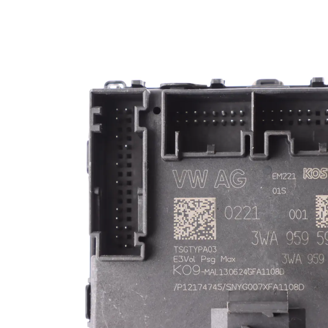 8Y Door Control Unit ECU Module Front Left N/S Side 3WA959595A to Audi A3 with Part number 3WA959592A Audi A3 8Y Door Control Unit ECU Module Front Left N/S Side 3WA959595A - SKU 3WA959592A - Part number 3WA959592A