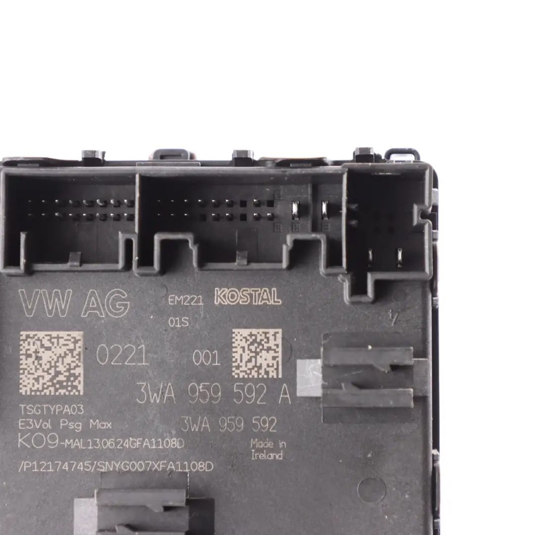 8Y Door Control Unit ECU Module Front Left N/S Side 3WA959595A to Audi A3 with Part number 3WA959592A Audi A3 8Y Door Control Unit ECU Module Front Left N/S Side 3WA959595A - SKU 3WA959592A - Part number 3WA959592A