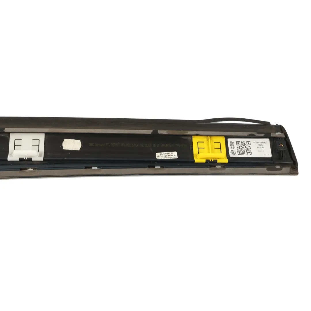 Audi A6 C6 Rear Door Strip Trim Right O/S Night Blue Pearl - Z5D - SKU 4F0853970K-NIBL - Part number 4F0853970K