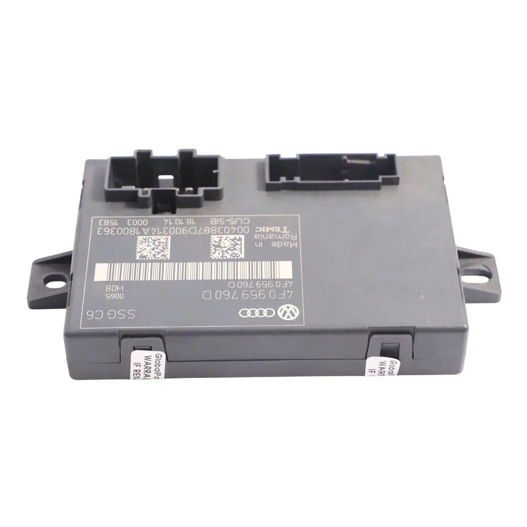 Audi Q7 4L Module Commande Mémoire Des Sièges Avant ECU Gauche Droite - SKU 4F0959760D - Numéro de pièce 4F0959760D