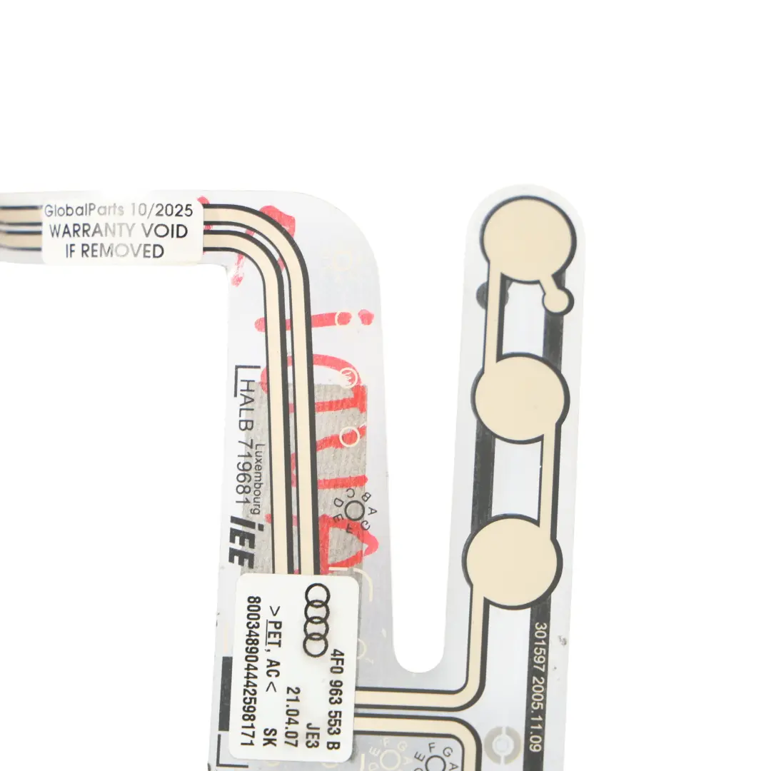 Tapis De Capteur D'Occupation De Siège Passager pour Audi A6 C6 à propos du numéro de pièce 4F0963553B Audi A6 C6 Tapis De Capteur D'Occupation De Siège Passager - SKU 4F0963553B - Numéro de pièce 4F0963553B