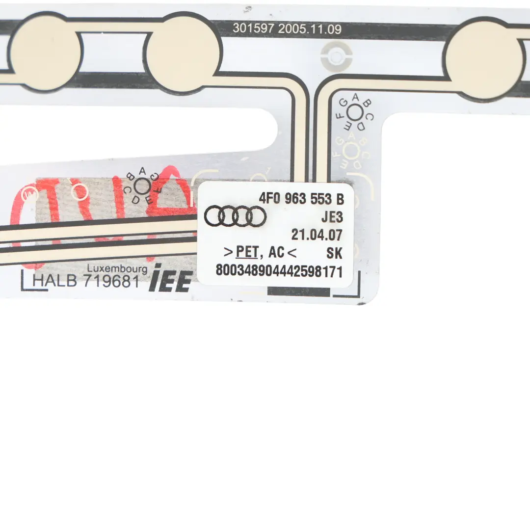 Tapis De Capteur D'Occupation De Siège Passager pour Audi A6 C6 à propos du numéro de pièce 4F0963553B Audi A6 C6 Tapis De Capteur D'Occupation De Siège Passager - SKU 4F0963553B - Numéro de pièce 4F0963553B