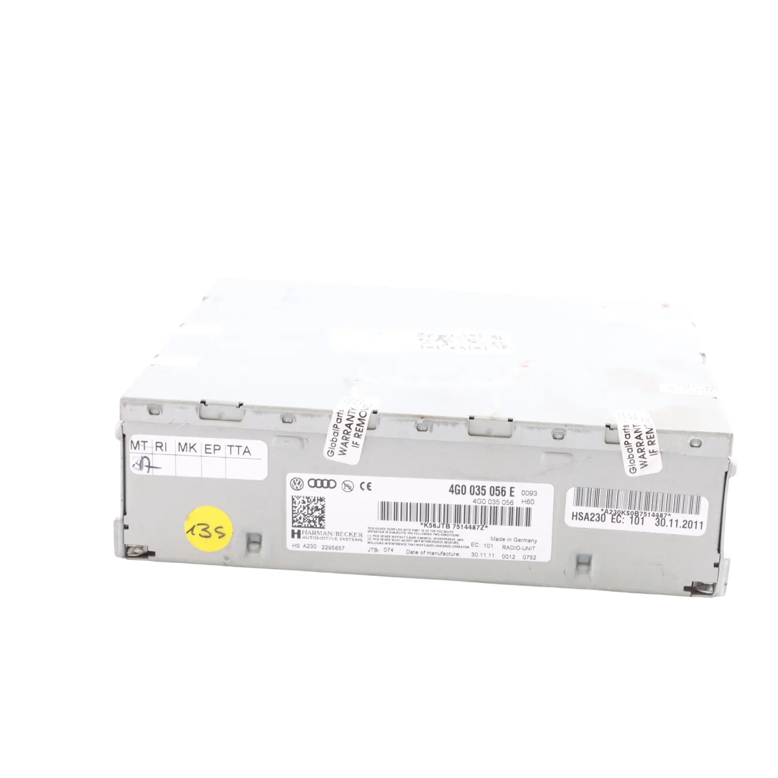 Audi A5 8F A6 4G Sat Nav Multimedia DAB Radio Control Head Unit 4G0035056E