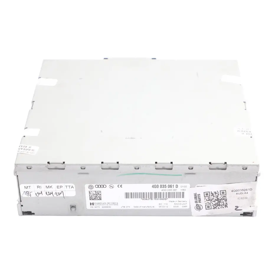 Audi A4 B8 A5 8T MMI Multimedia Navigation Radio Control Head Unit - SKU 4G0035061D - Part number 4G0035061D