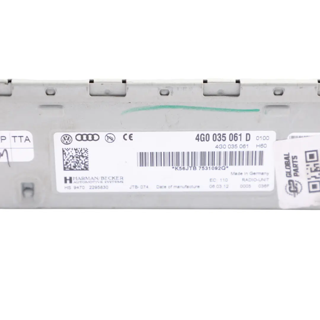 MMI Multimedia Navigation Radio Control Head Unit to Audi A4 B8 A5 8T with Part number 4G0035061D Audi A4 B8 A5 8T MMI Multimedia Navigation Radio Control Head Unit - SKU 4G0035061D - Part number 4G0035061D