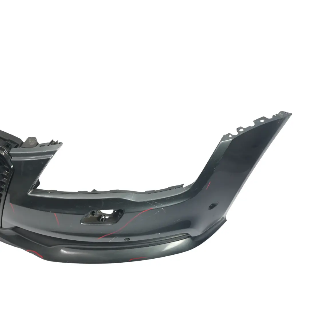 Front Bumper Trim Panel Cover PDC Daytona Grey Pearl Effect - Z7S to Audi A7 4G with Part number 4G8807065AF Audi A7 4G Front Bumper Trim Panel Cover PDC Daytona Grey Pearl Effect - Z7S - SKU 4G8807065AF-DGR - Part number 4G8807065AF