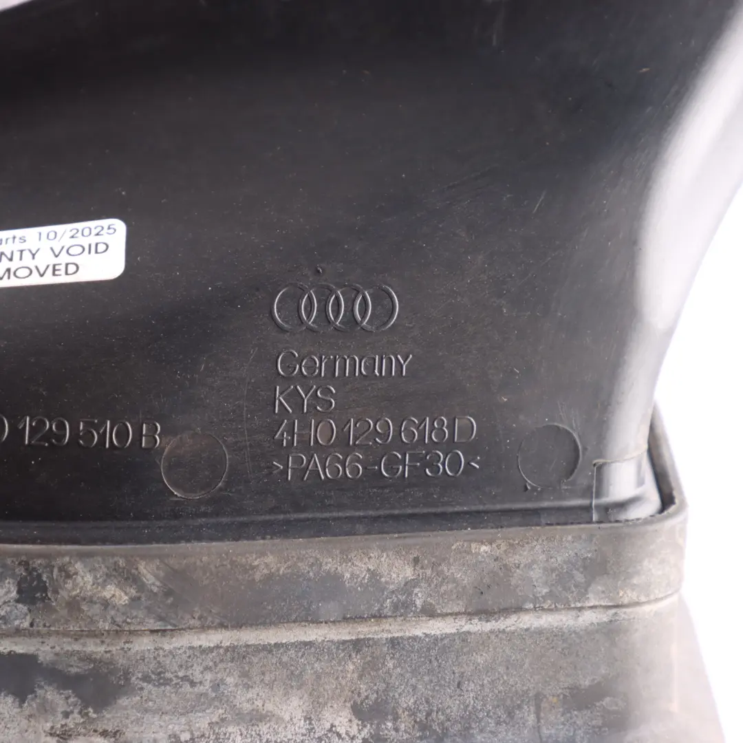 Intake Inlet Pipe Hose Duct to Audi A8 D4 3.0 TDI Air with Part number 4H0129510B Audi A8 D4 3.0 TDI Air Intake Inlet Pipe Hose Duct - SKU 4H0129510B - Part number 4H0129510B