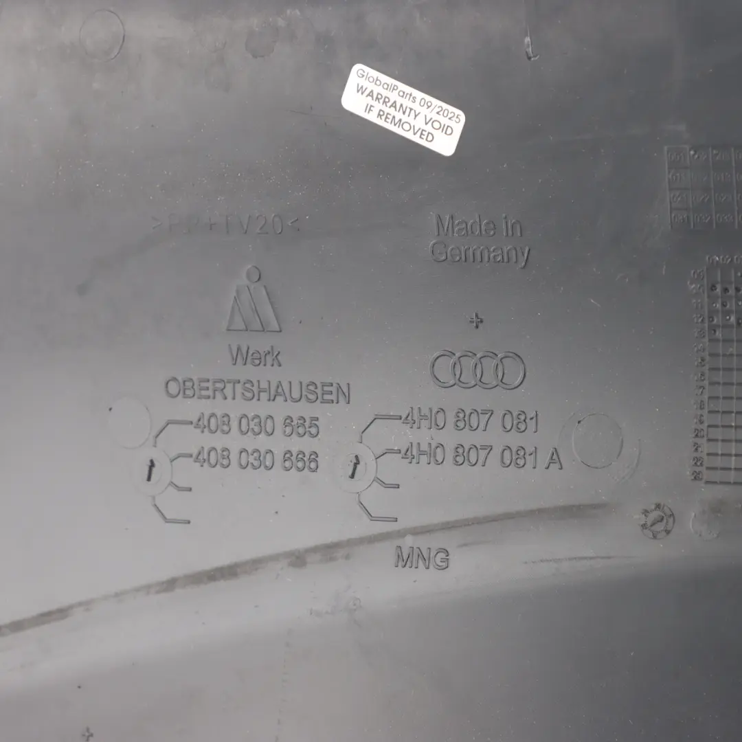 Front Bumper Slam Panel Radiator Cover Support Upper to Audi A8 D4 with Part number 4H0807081 Audi A8 D4 Front Bumper Slam Panel Radiator Cover Support Upper - SKU 4H0807081 - Part number 4H0807081