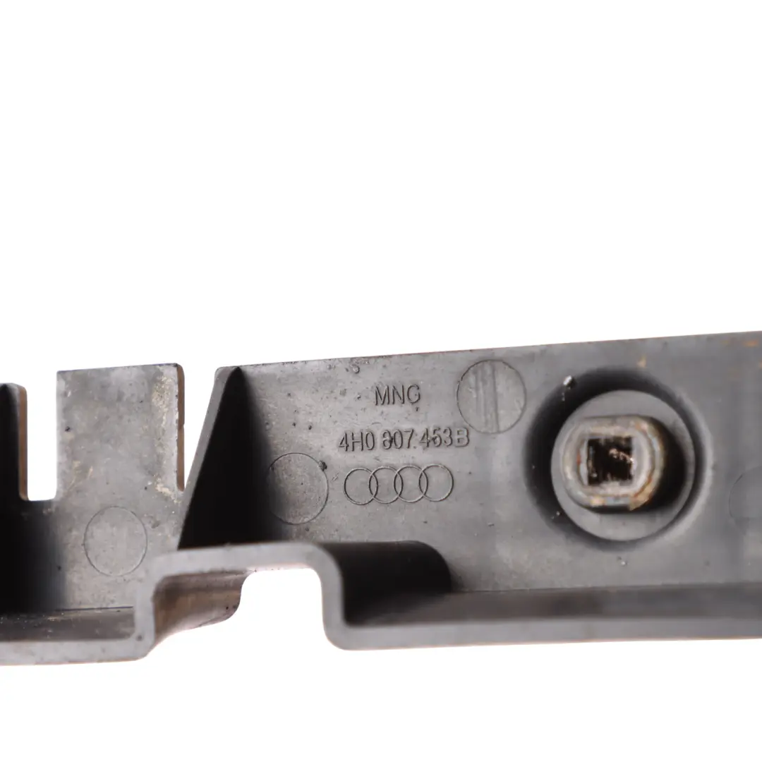 Bumper Guide Support Mounting Bracket Left N/S to Audi A8 D4 Rear with Part number 4H0807453B Audi A8 D4 Rear Bumper Guide Support Mounting Bracket Left N/S - SKU 4H0807453B - Part number 4H0807453B