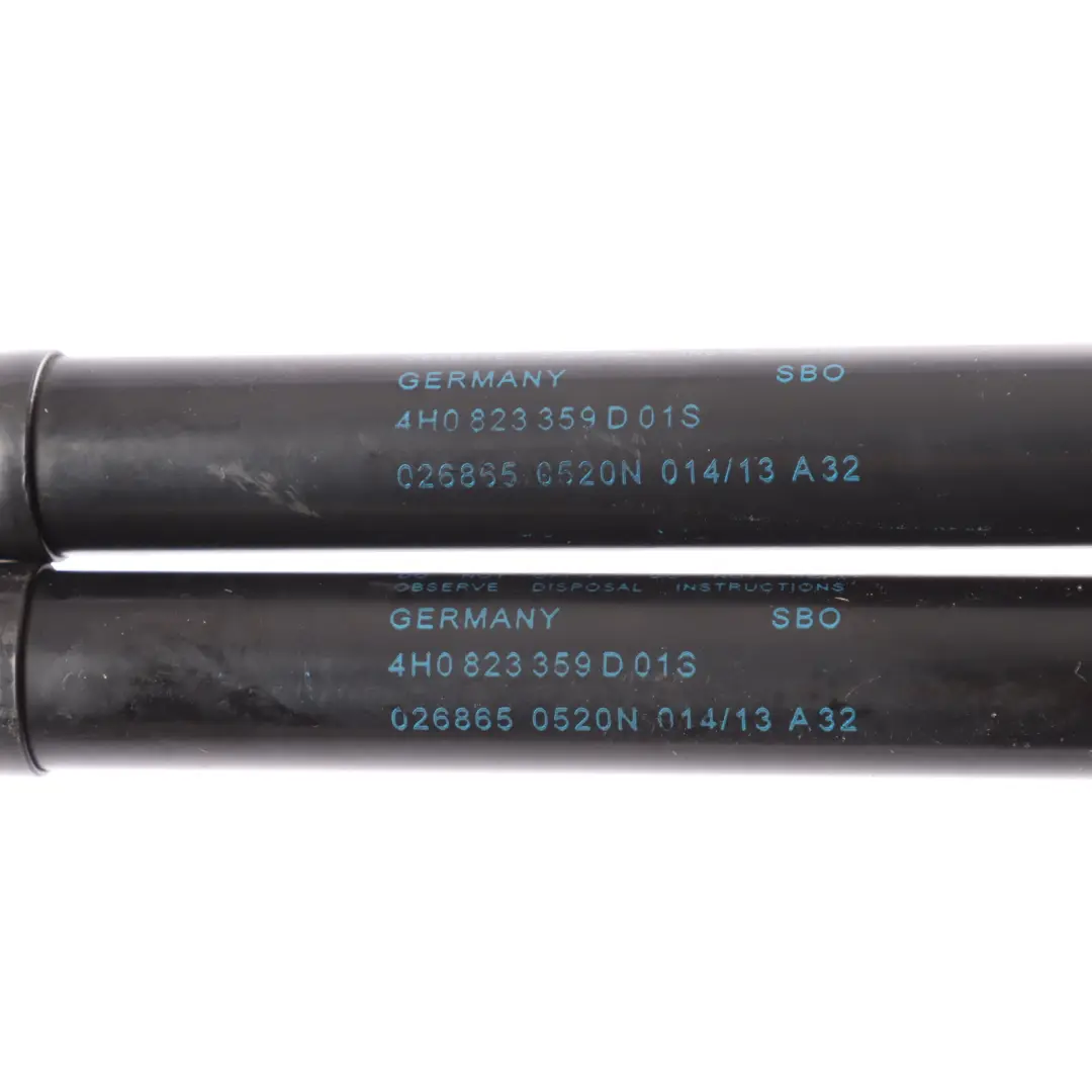 Front Engine Hood Bonnet Gas Strut Right Left N/O/S Set to Audi A8 D4 with Part number 4H0823359D Audi A8 D4 Front Engine Hood Bonnet Gas Strut Right Left N/O/S Set - SKU 4H0823359D - Part number 4H0823359D