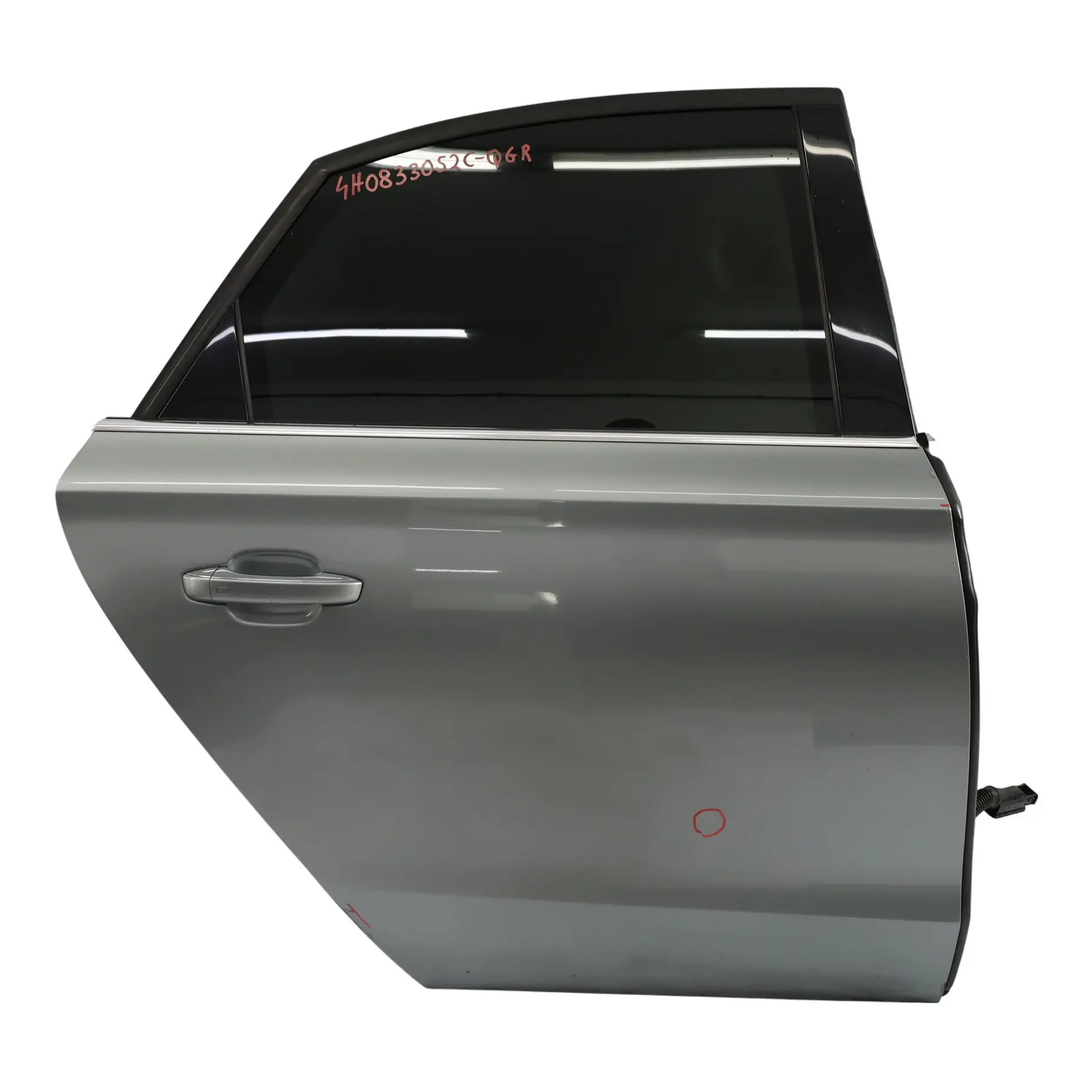 Audi A8 D4 Rear Door Right O/S Covering Panel Quartz Grey Metallic - Y7G