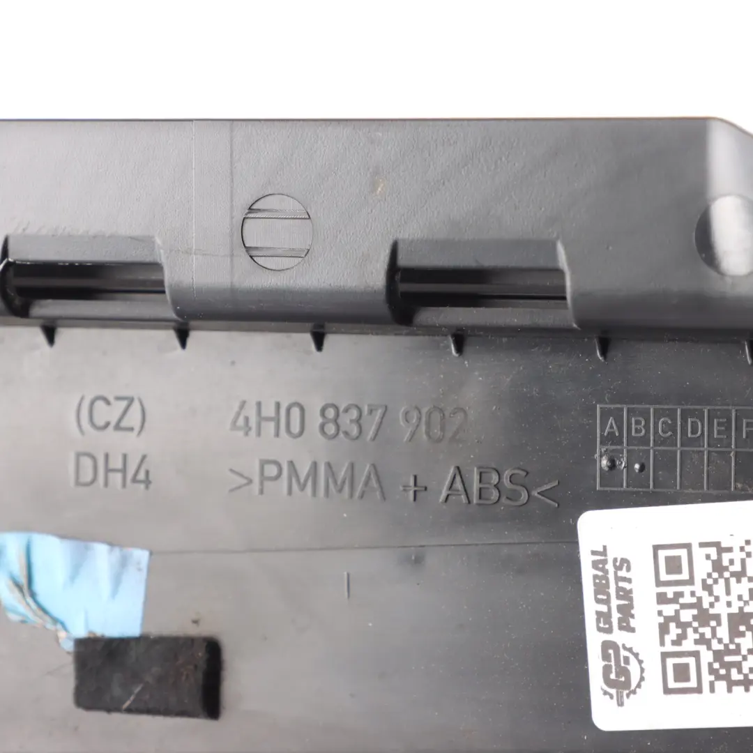 B-Pillar Exterior Column Trim Panel Cover Right O/S Black to Audi A8 D4 with Part number 4H0837902 Audi A8 D4 B-Pillar Exterior Column Trim Panel Cover Right O/S Black - SKU 4H0837902 - Part number 4H0837902