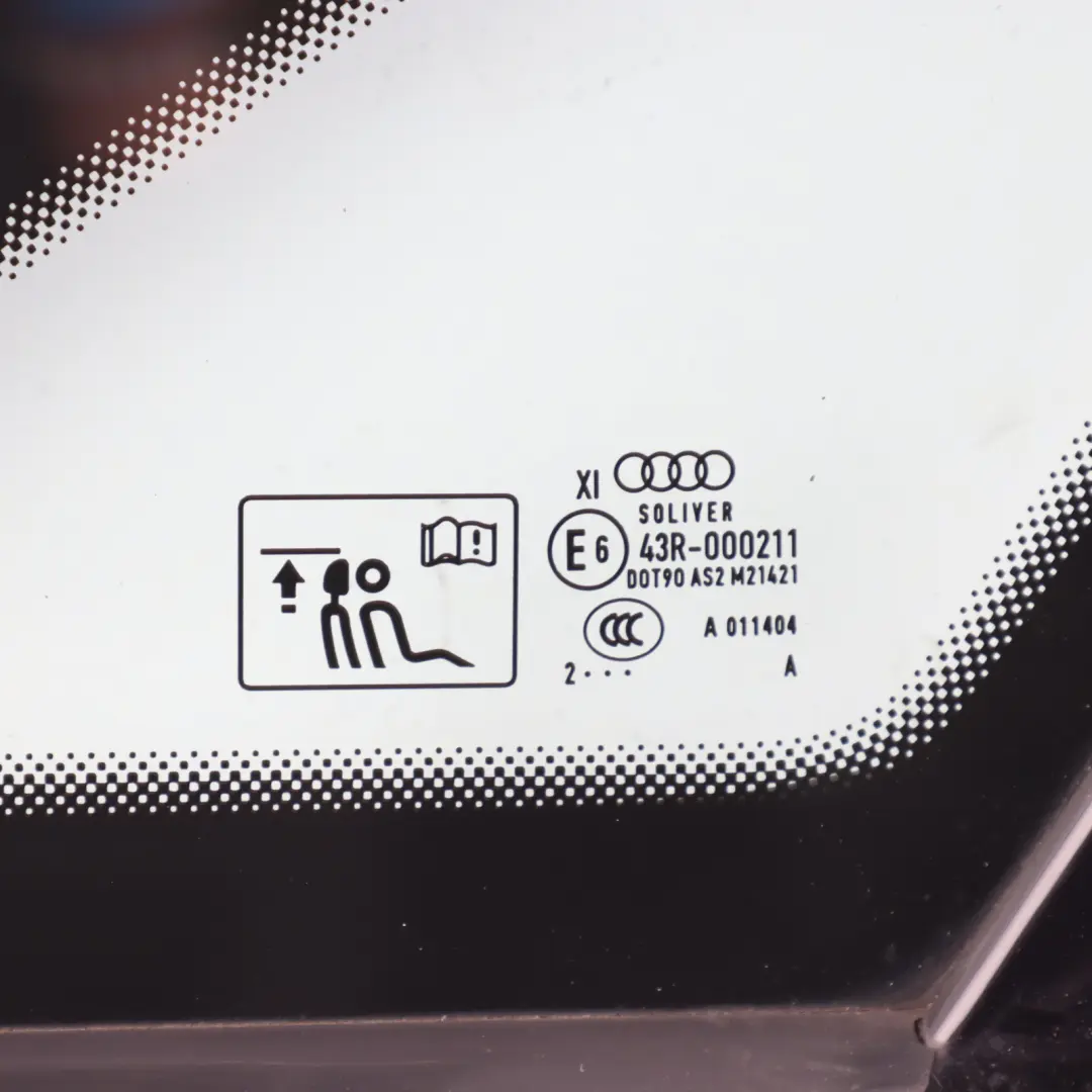 Quarter Window Glass Rear Right O/S Glass Glazing AS2 to Audi A8 D4 with Part number 4H0845300D Audi A8 D4 Quarter Window Glass Rear Right O/S Glass Glazing AS2 - SKU 4H0845300D - Part number 4H0845300D