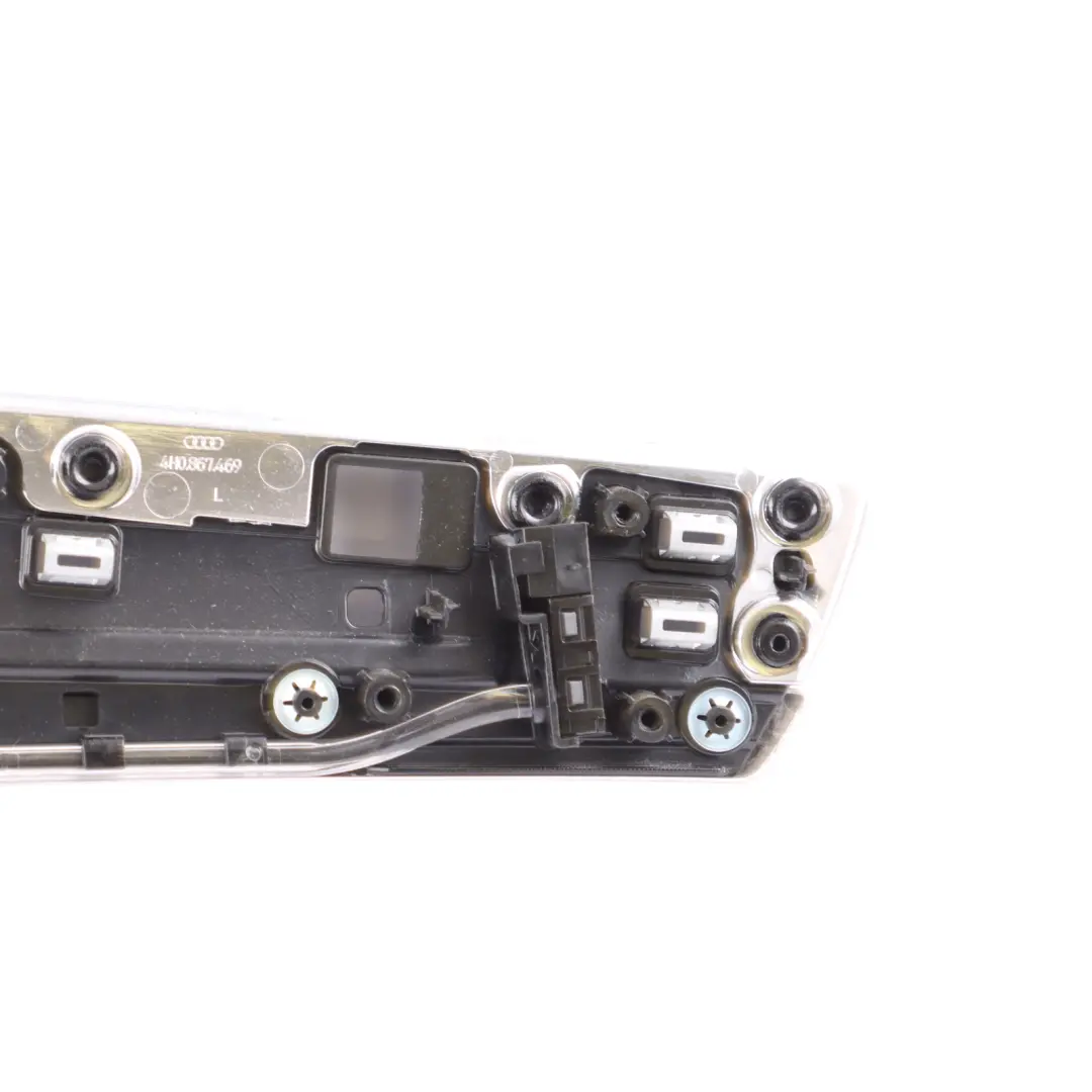 Door Card Aperture Aluminium Trim Panel Rear Left N/S 4H0867373B to Audi A8 D4 with Part number 4H0867085B Audi A8 D4 Door Card Aperture Aluminium Trim Panel Rear Left N/S 4H0867373B - SKU 4H0867085B - Part number 4H0867085B