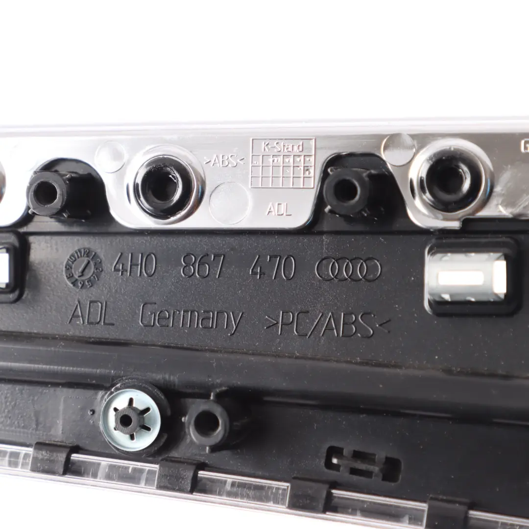 Door Card Strip Aluminium Silver Rear Left N/S Trim Panel to Audi A8 D4 with Part number 4H0867086B Audi A8 D4 Door Card Strip Aluminium Silver Rear Left N/S Trim Panel - SKU 4H0867086B - Part number 4H0867086B