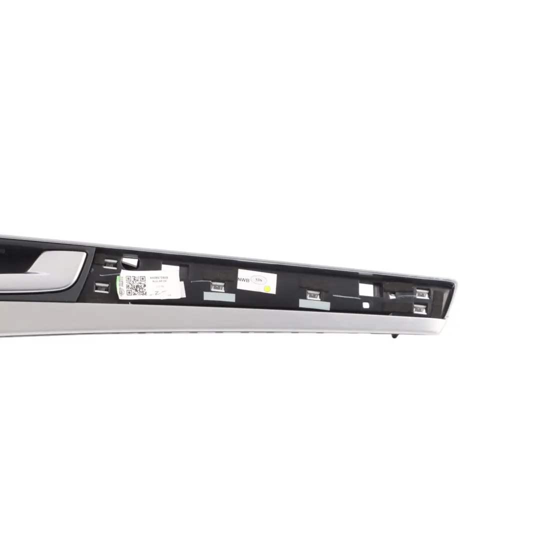 Door Card Strip Aluminium Silver Rear Left N/S Trim Panel to Audi A8 D4 with Part number 4H0867086B Audi A8 D4 Door Card Strip Aluminium Silver Rear Left N/S Trim Panel - SKU 4H0867086B - Part number 4H0867086B