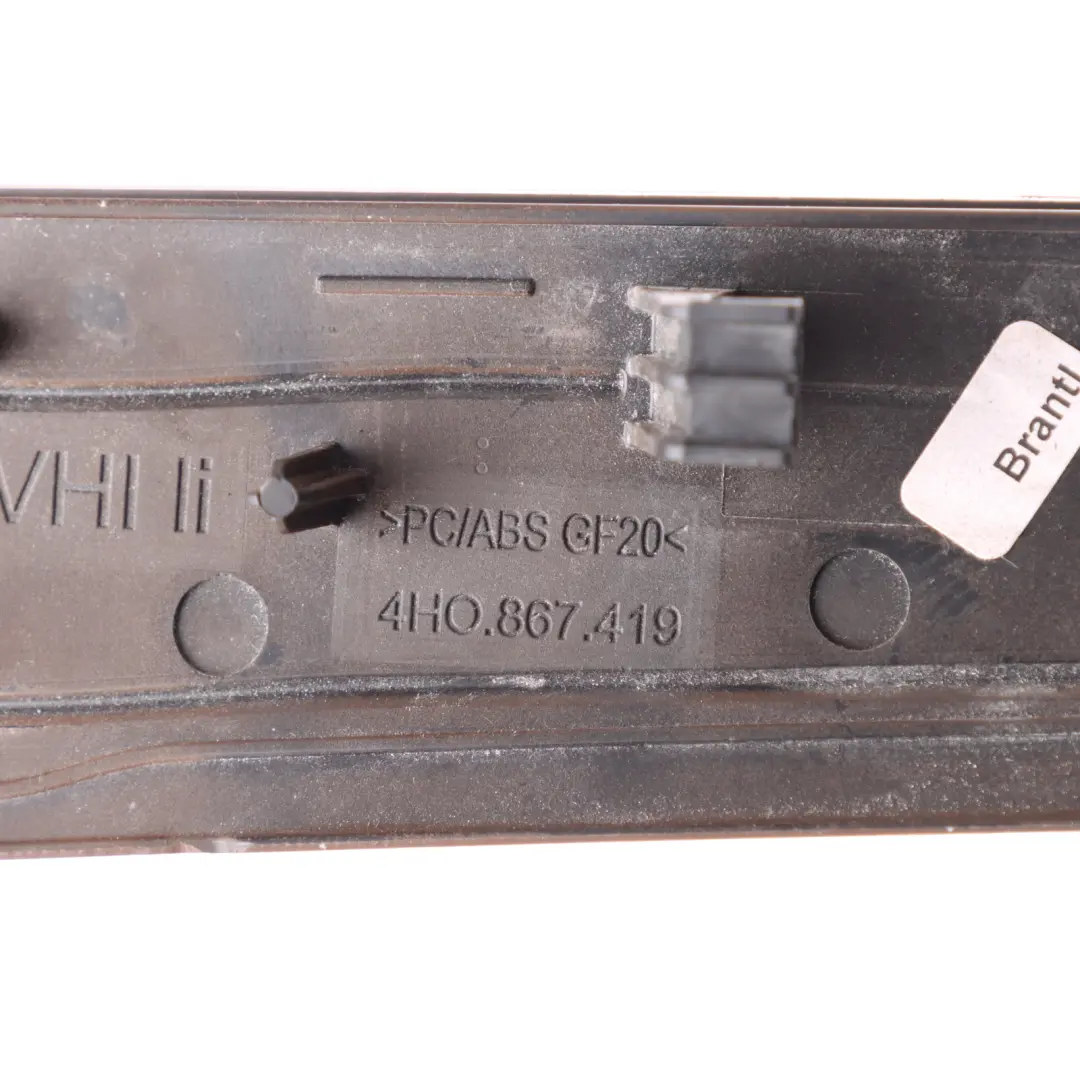 Audi A8 S8 D4 Door Card Liner Recubrimiento Tira Trasera Izquierda Nogal Marrón - SKU 4H0867419A - Número de pieza 4H0867419A