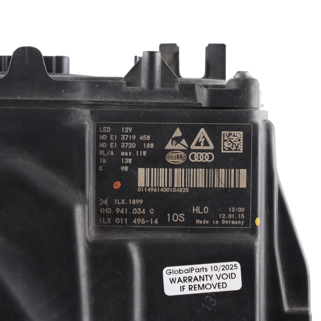 Audi A8 D4 Headlight Headlamp LED Light Lamp Front Right O/S - SKU RHD-4H0941034C - Part number 4H0941034C